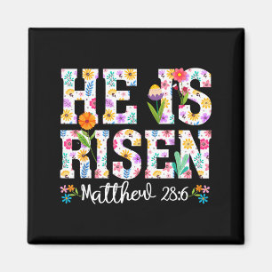He is risen boho easter christian jesus  magnet