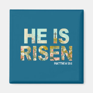 He is risen boho easter christian jesus magnet