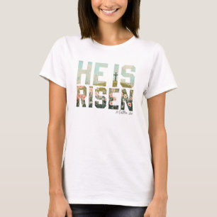 He is Risen Boho Easter Christian Jesus T-Shirt