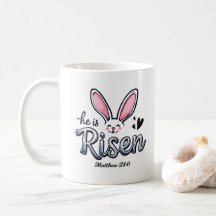He is Risen Bunny Happy Easter