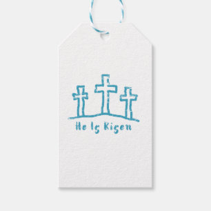 He Is Risen Calvary Easter Resurrection Gift Tags