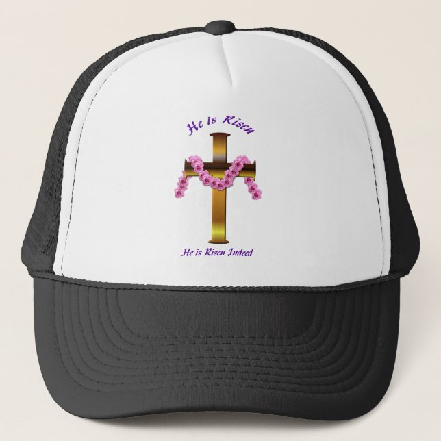 He is Risen...Cap. Trucker Hat (Front)