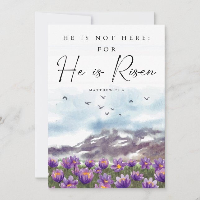 He Is Risen - Celebrating the Resurrection Thank You Card (Front)