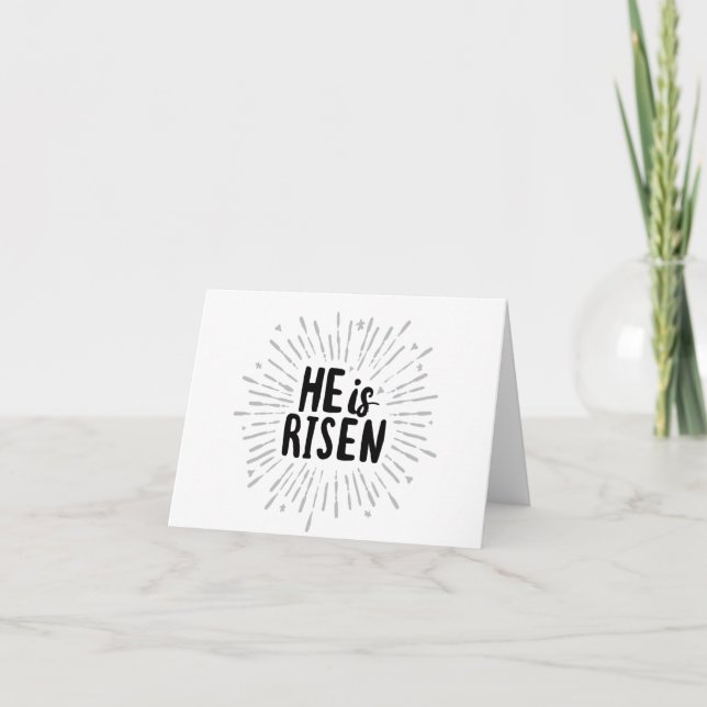He is Risen Christ is Risen Quotes Easter Art Resu Card (Front)