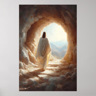 He Is Risen Christ Resurrection Easter Painting Poster