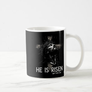 He Is Risen Christian Cross Jesus Bible Verse East Coffee Mug