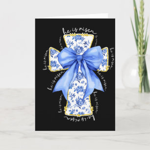 He Is Risen Christian Cross Jesus Bible Verse Happ Card