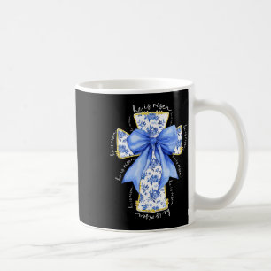 He Is Risen Christian Cross Jesus Bible Verse Happ Coffee Mug