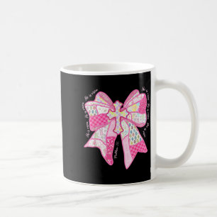 He Is Risen Christian Cross Jesus Coquette Bow Bun Coffee Mug