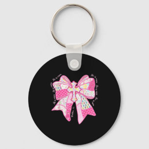 He is risen christian cross jesus coquette bowHe i Key Ring