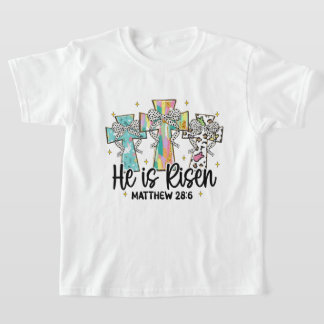 He is Risen Christian Easter Bible Verse T-Shirt