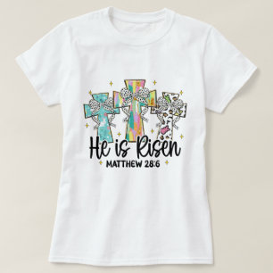 He is Risen Christian Easter Bible Verse T-Shirt