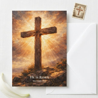 He Is Risen Christian Easter Card