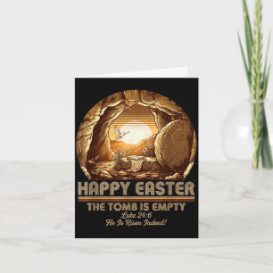 He is risen christian easter empty tomb bible card