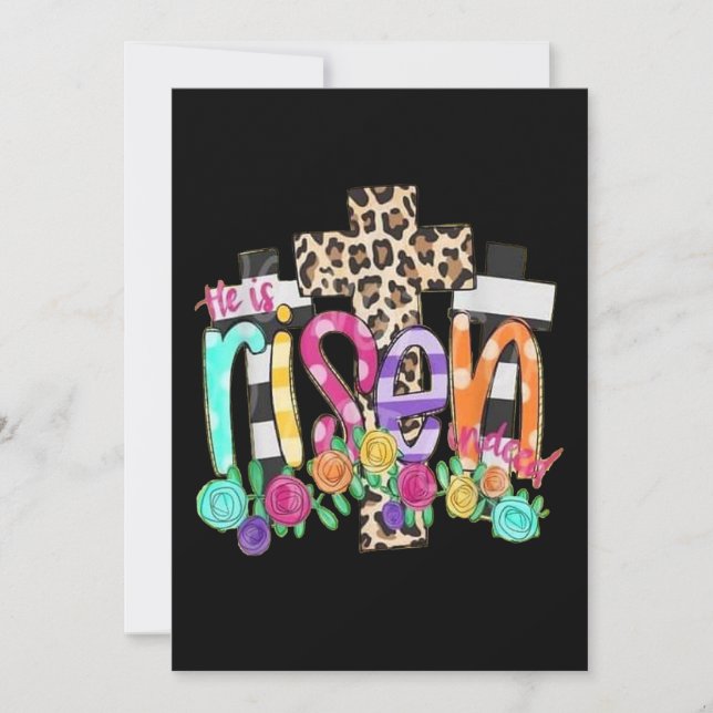 He is Risen Christian Easter Invitation (Front)