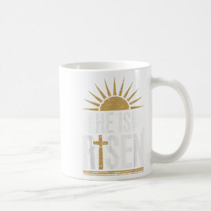 He Is Risen Christian Easter Men Women Toddler Boy Coffee Mug