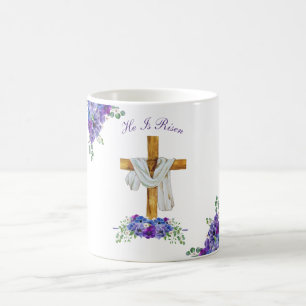 He Is Risen Christian Easter Personalised Coffee Mug