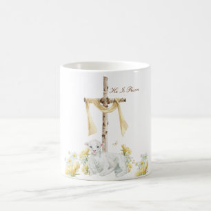 He Is Risen Christian Easter Personalised Coffee Mug