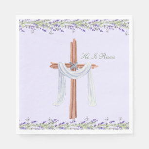 He Is Risen Christian Easter Personalised Napkin