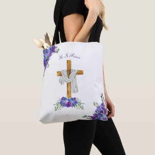 He Is Risen Christian Easter Personalised Tote Bag