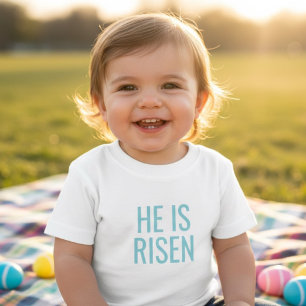 He Is Risen   Christian Easter Toddler Baby T-Shirt
