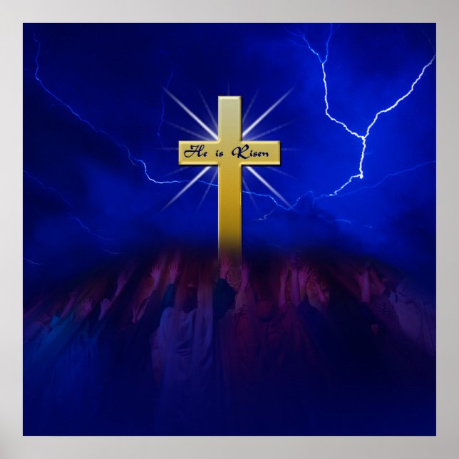 HE IS RISEN - CHRISTIAN POSTER (Front)