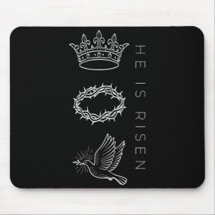 He is risen christian religious for women men mouse pad