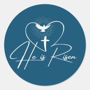 He Is Risen Classic Round Sticker