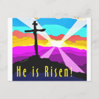 He is risen cross Christian Gift design