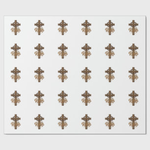 He Is Risen Cross Crown of Thorns Christian Shirt_ Wrapping Paper