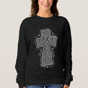He Is Risen Cross Jesus Christian Coquette Bow Hap Sweatshirt