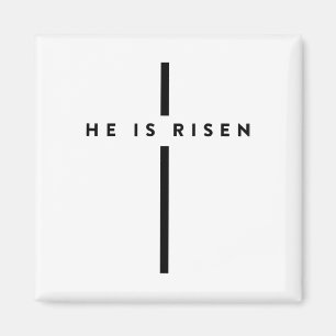 He Is Risen Cross Jesus Easter Day Christians 1  Magnet