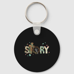 He Is Risen Cross Jesus Easter Day Christians True Key Ring