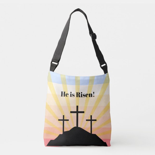 He is Risen  Crossbody Bag (Front)