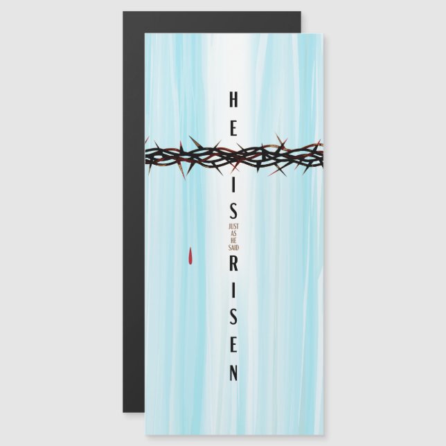 He Is Risen Crown of Thorns Cross Resurrection (Front/Back)