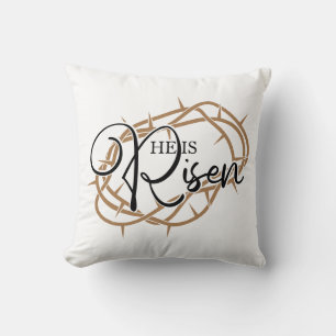 He Is Risen Crown of Thorns Easter Cushion