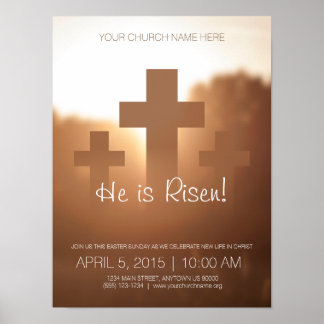 He is Risen! Customisable Easter Sunday Poster