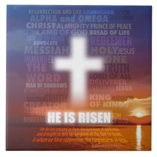 He is Risen - Easter Ceramic Tile
