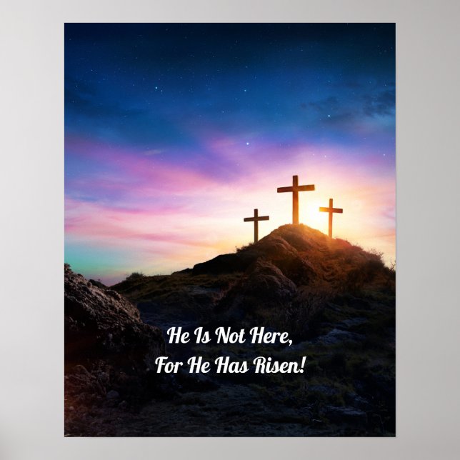 He Is Risen/Easter - editable text Poster (Front)