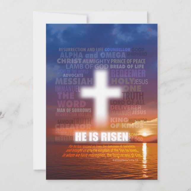 He is Risen - Easter Holiday Card (Front)