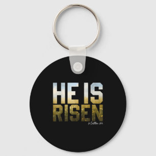 He is risen easter jesus bible verse christian key ring
