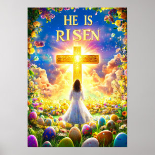 He is risen Easter Jesus Poster