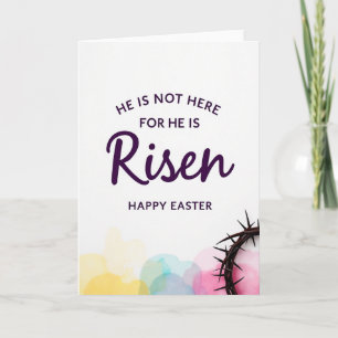 He Is Risen Easter Message Card