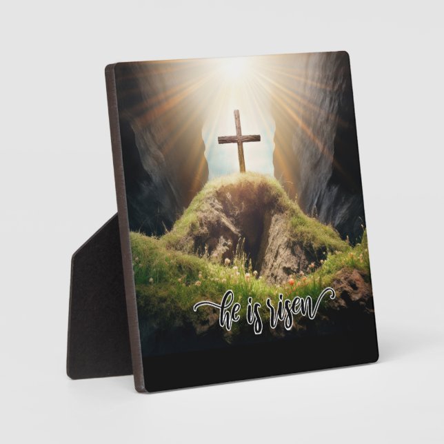 He is risen, Easter, Plaque (Front)