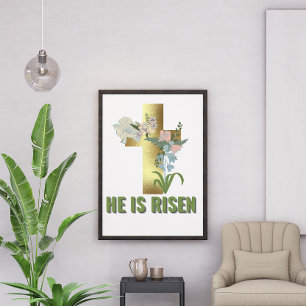 He is risen,Easter Poster