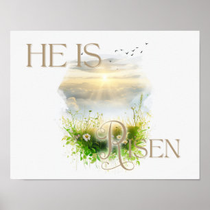 "He is Risen" Easter Poster