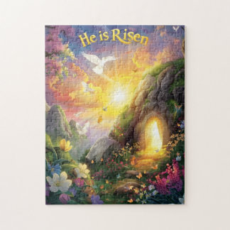 He Is Risen - Easter Resurrection - Luke 24:6 - Jigsaw Puzzle