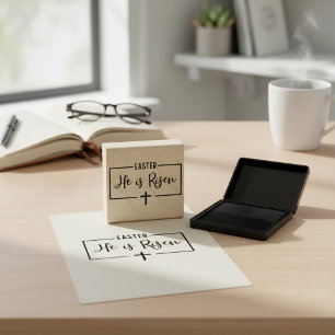 He Is Risen Easter Rubber Stamp