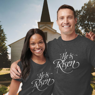 He is Risen Easter Script T-Shirt