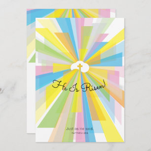 He Is Risen Easter Service Invitations
